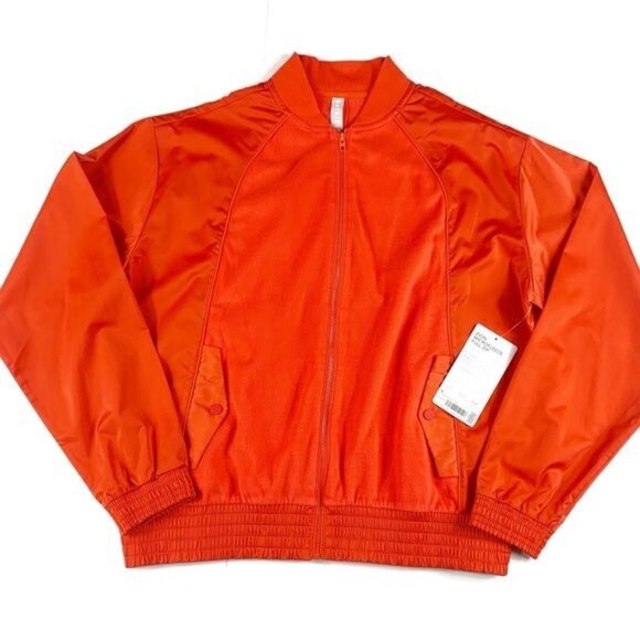Athleta Jacket Zion Microfleece Zip Front Unlined Lightweight Bomber Size Small - Picture 3 of 10